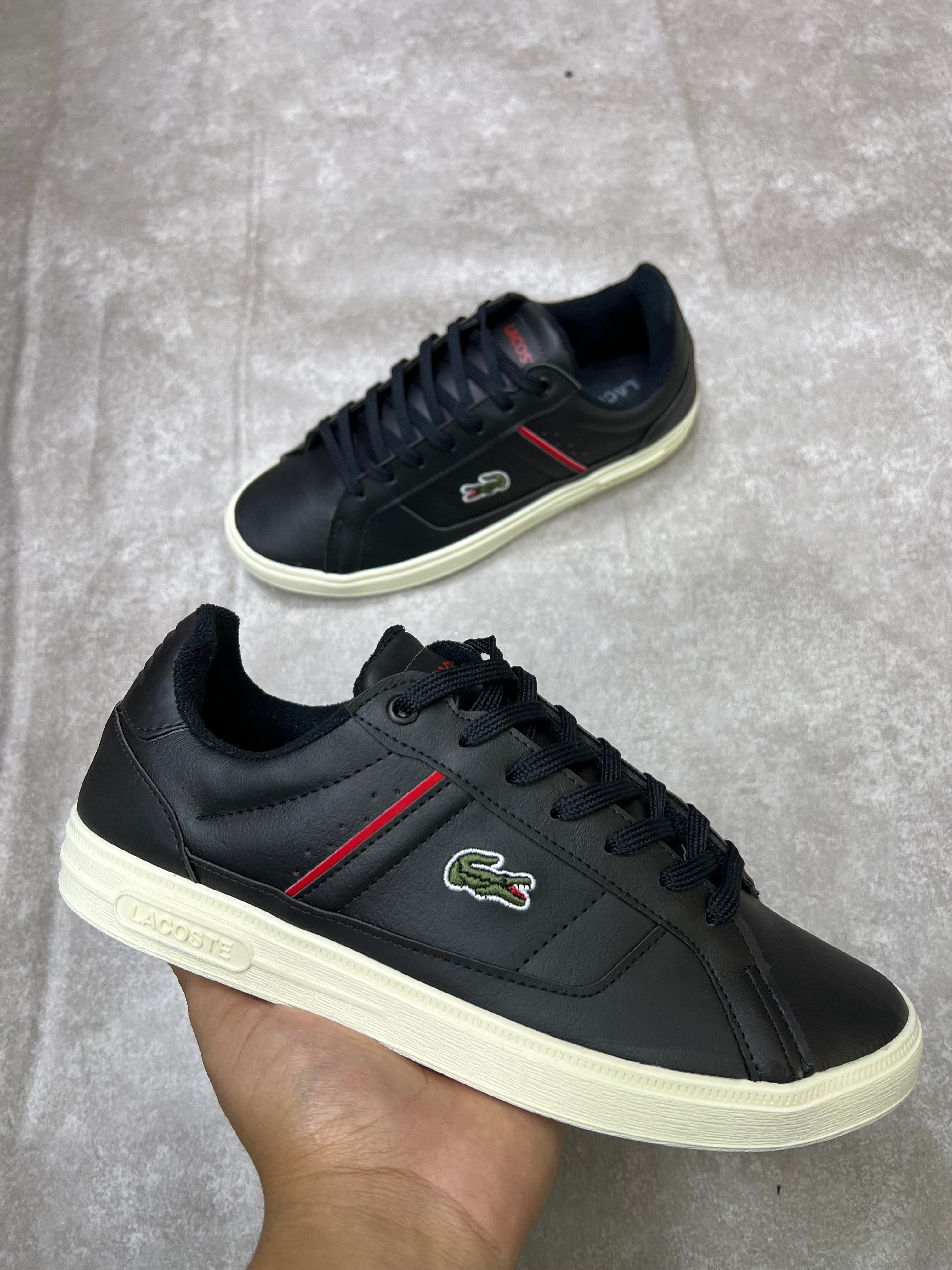 Lacoste Europa 2 - Preto/Vermelho