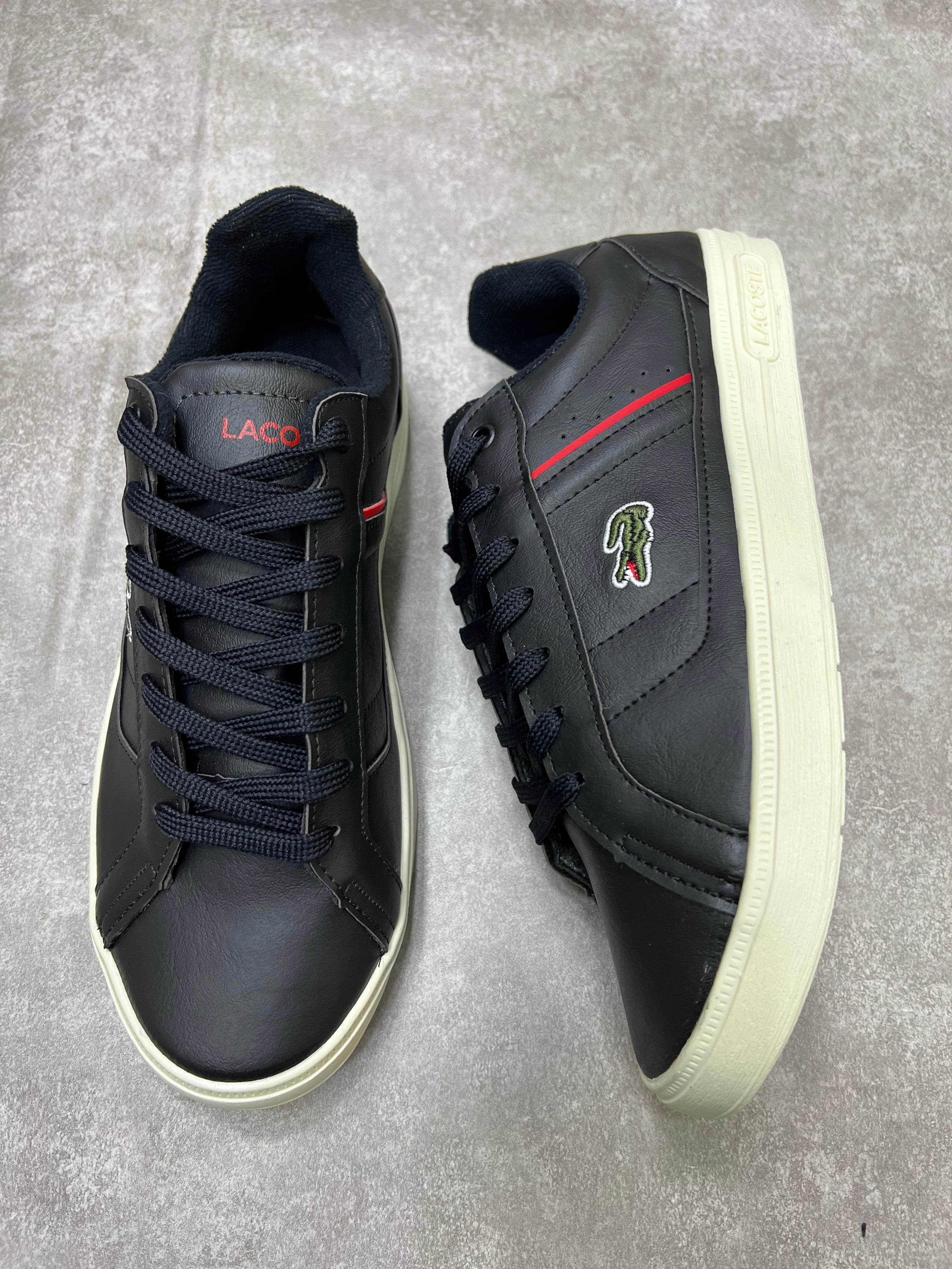 Lacoste Europa 2 - Preto/Vermelho